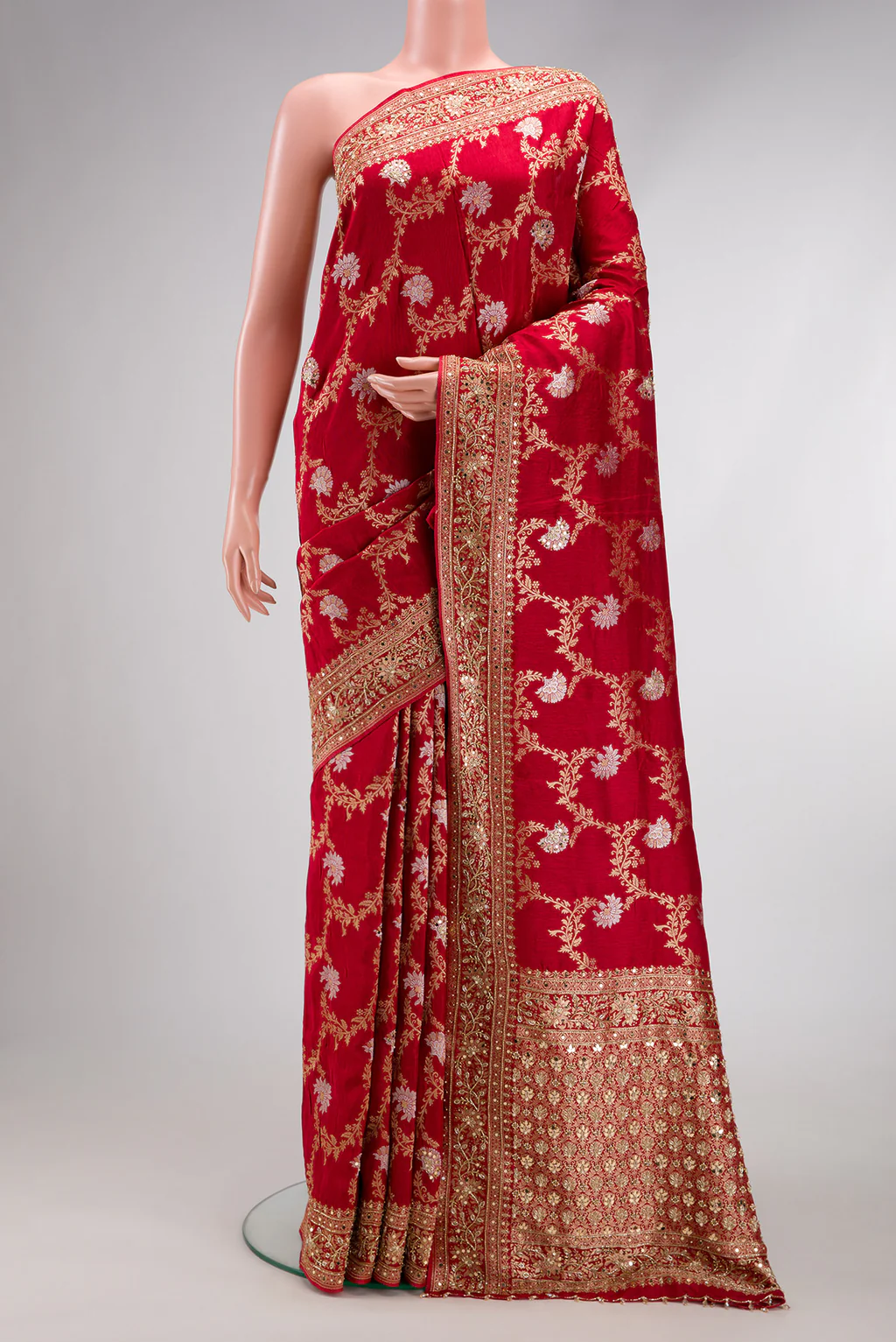 Pista Green Dual Tone Soft Silk Saree